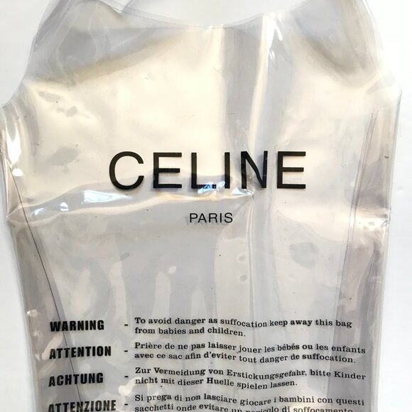 Celine Paris Transparent Clear Tote Shoulder Bag Purse Womens PVC Plastic 2018 - Picture 9 of 11